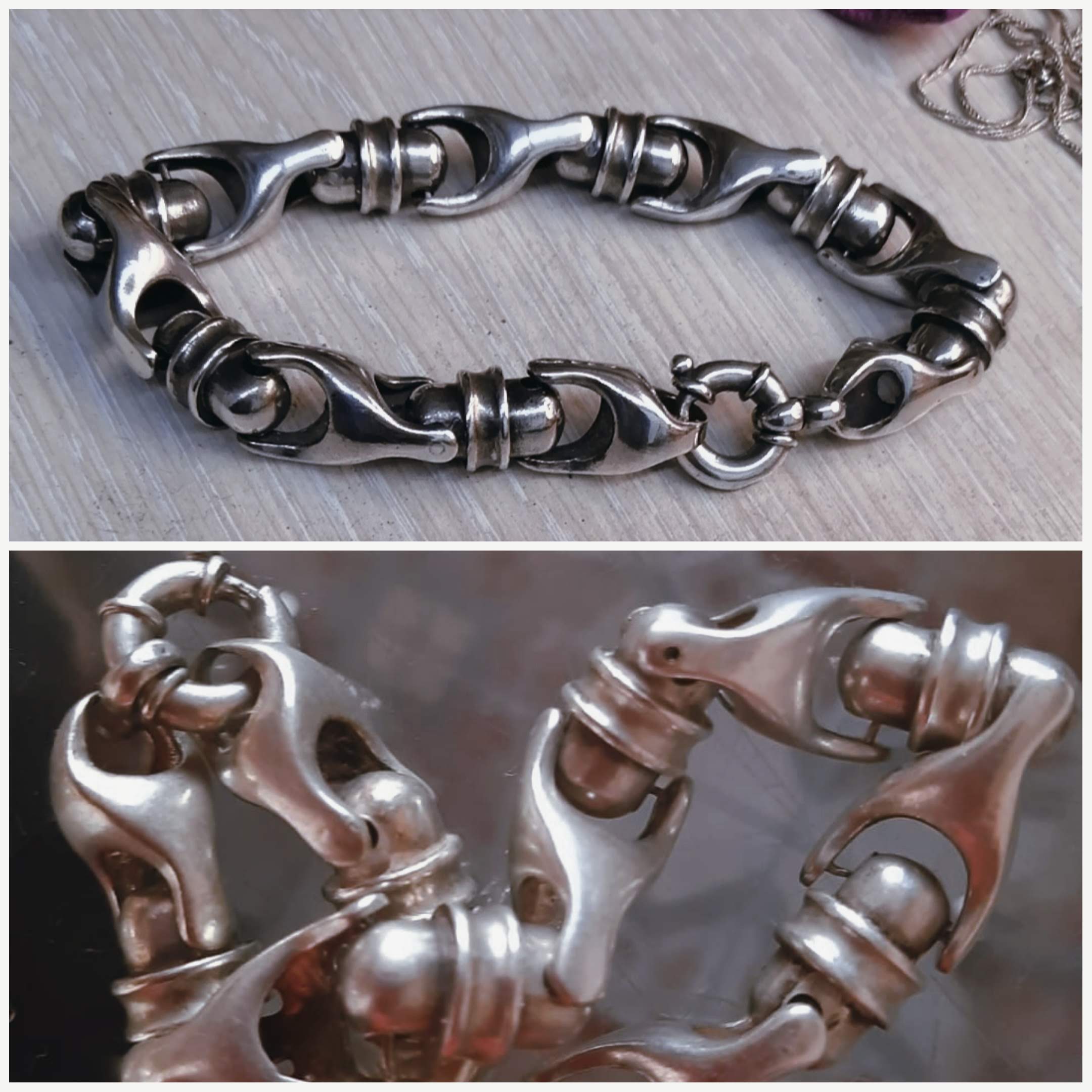 Серебряный  браслет мужской